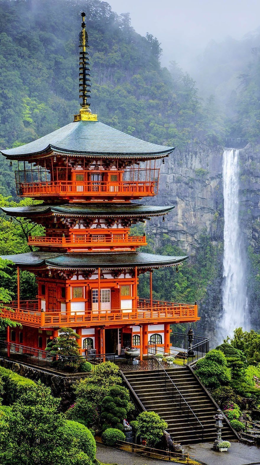 #10 Nachi No Taki Şelalesindeki Seigantoji Pagoda (budist tapınağı)