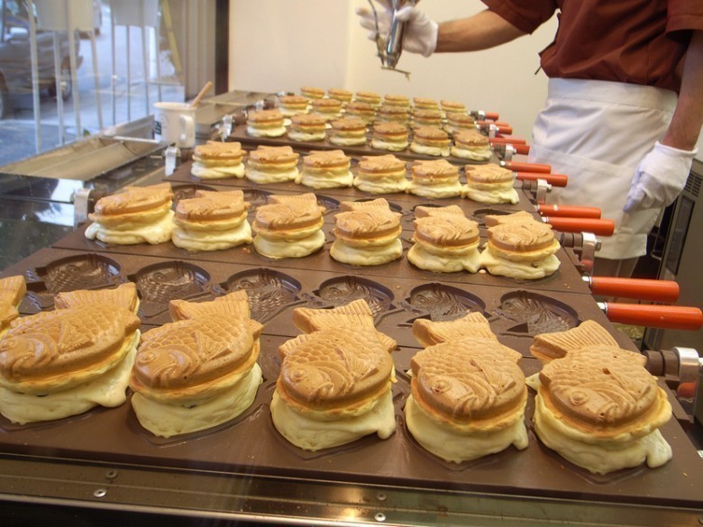 Kırmızı fasulye ezmeli balıklar, Taiyaki.