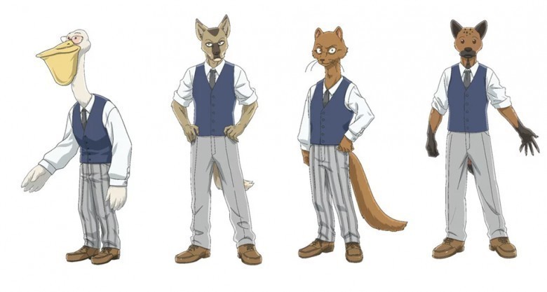 Sanou: Fukushi Ochiai, Durham: Naoto Kobayashi, Kai: Nobuhiko Okamoto, Miguno: Yūma Uchida (soldan sağa)