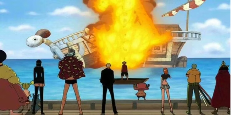 Hasır Şapkalı Korsanlar Viking Tarzıyla Going Merry'ye Veda Ederler. (One Piece)